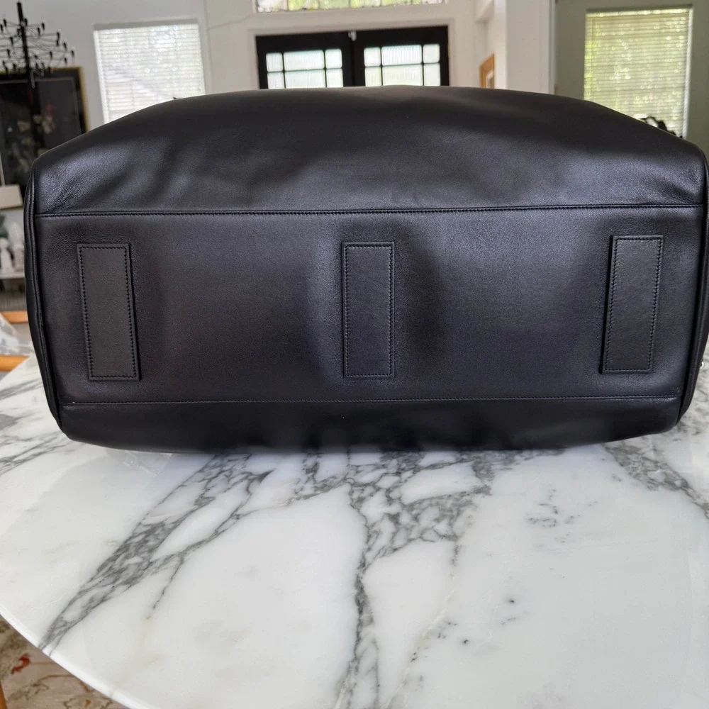 Saint Laurent‎ Black Lambskin Camp Maxi Duffle Bag, 821907 AAC3N, NWT